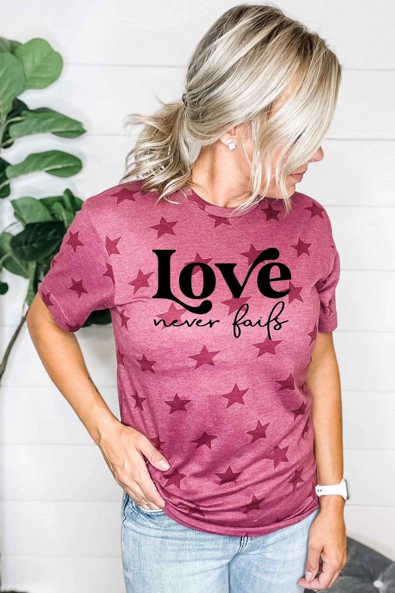 [Love Never Fails] Star Tee Shirt