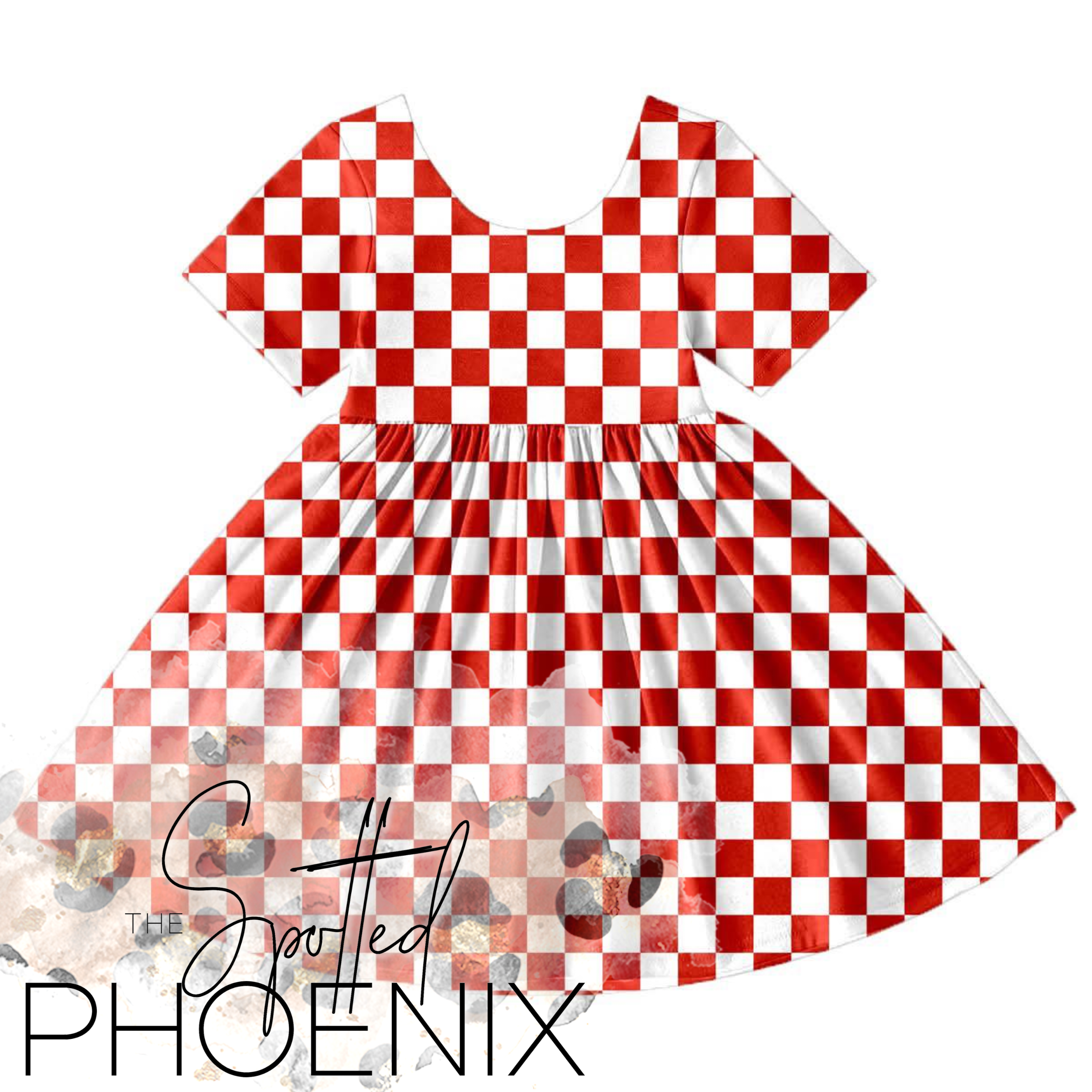 PRE-SALE [Red Checkered] Twirl Dress