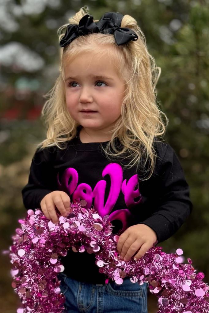 [LOVE] Metallic Puff Sweatshirt