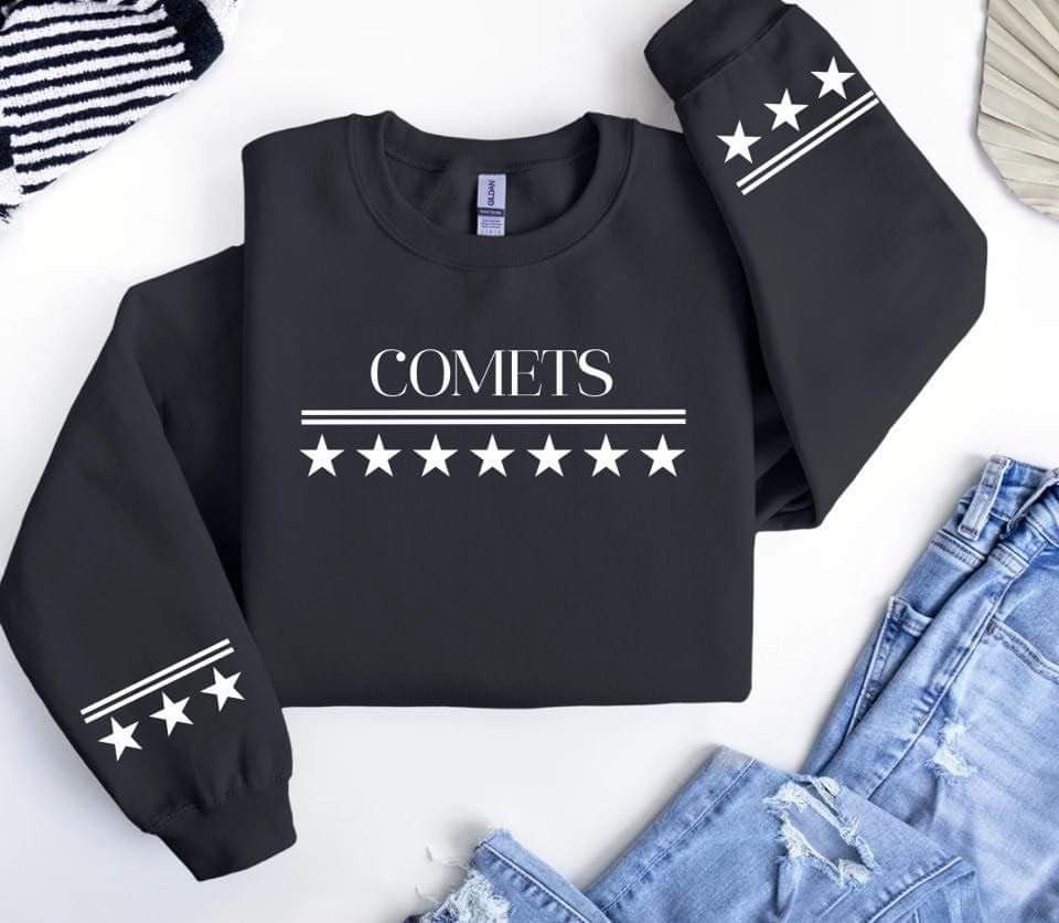 [COMETS] Crew Sweatshirt w/ Stars on Chest