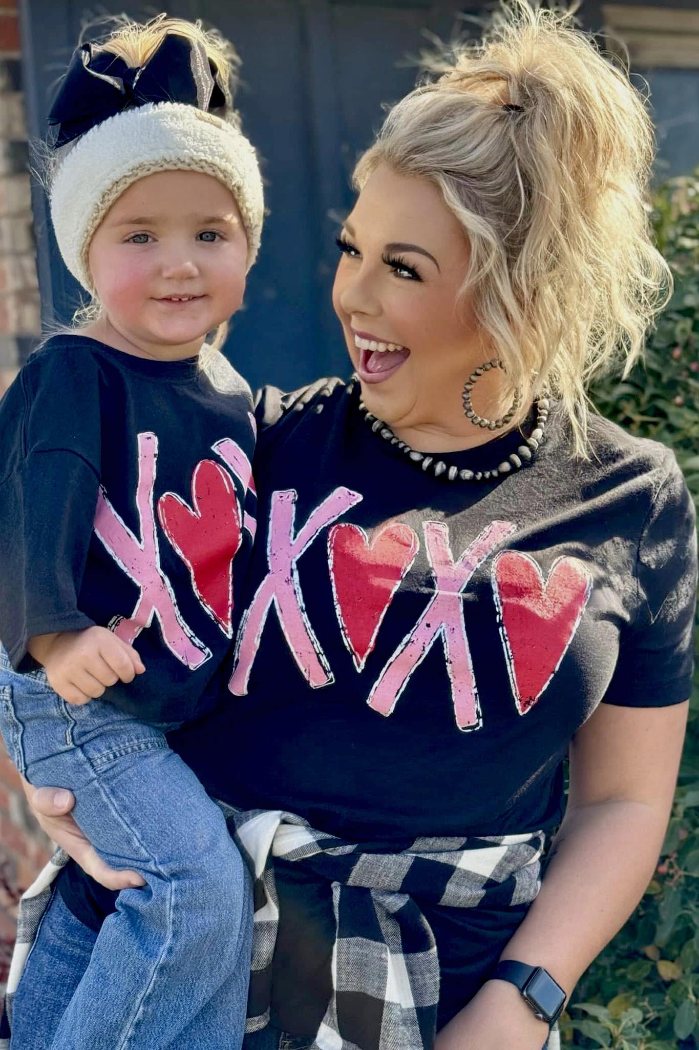 [XOXO] MAMA + MINI Black Tee Shirt