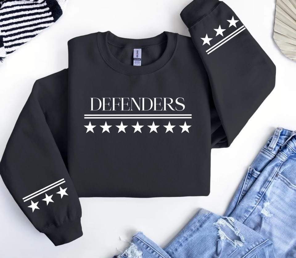 [DEFENDERS] Crew Sweatshirt w/ Stars on Chest