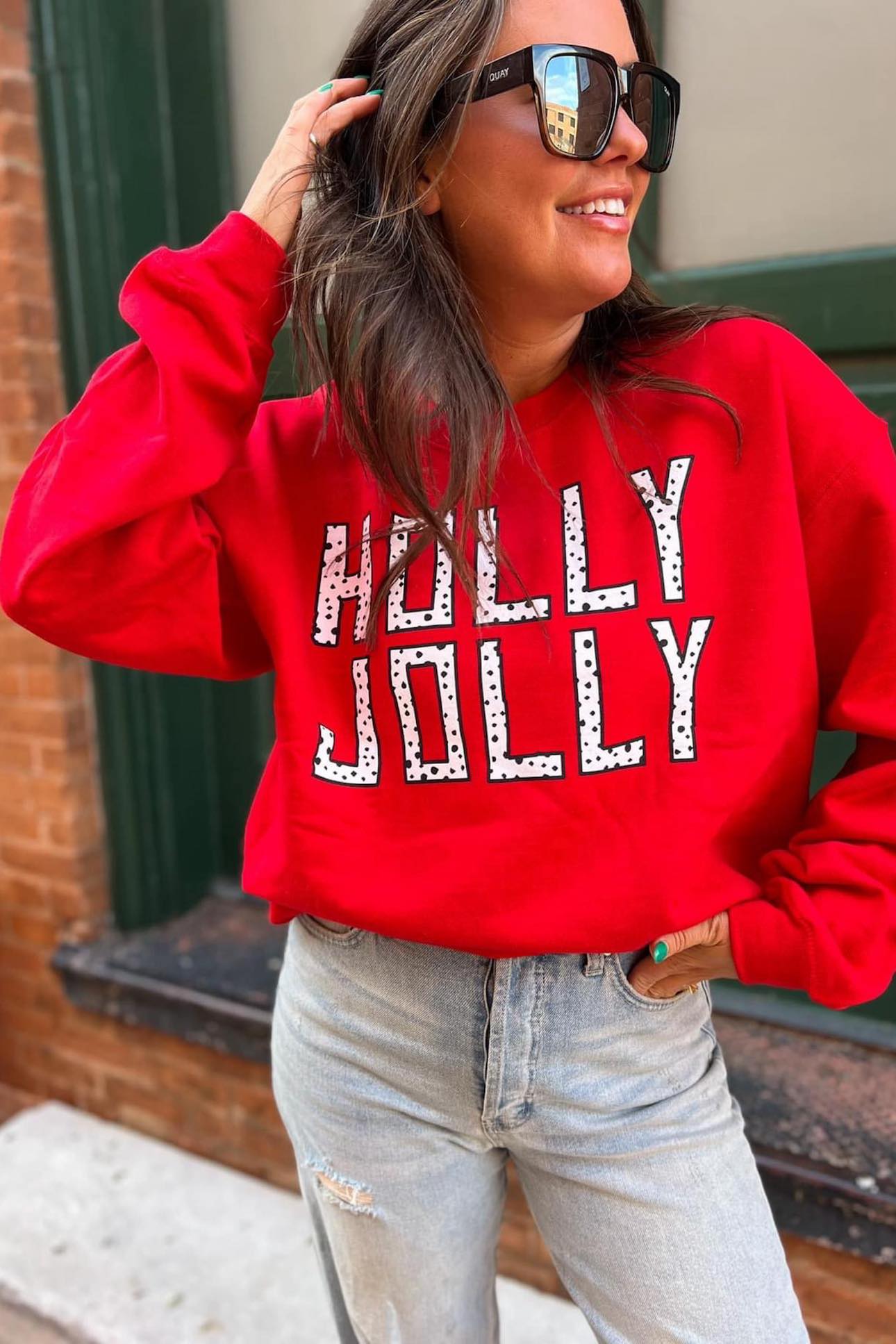 [Holly Jolly] Spotted Sweatshirt