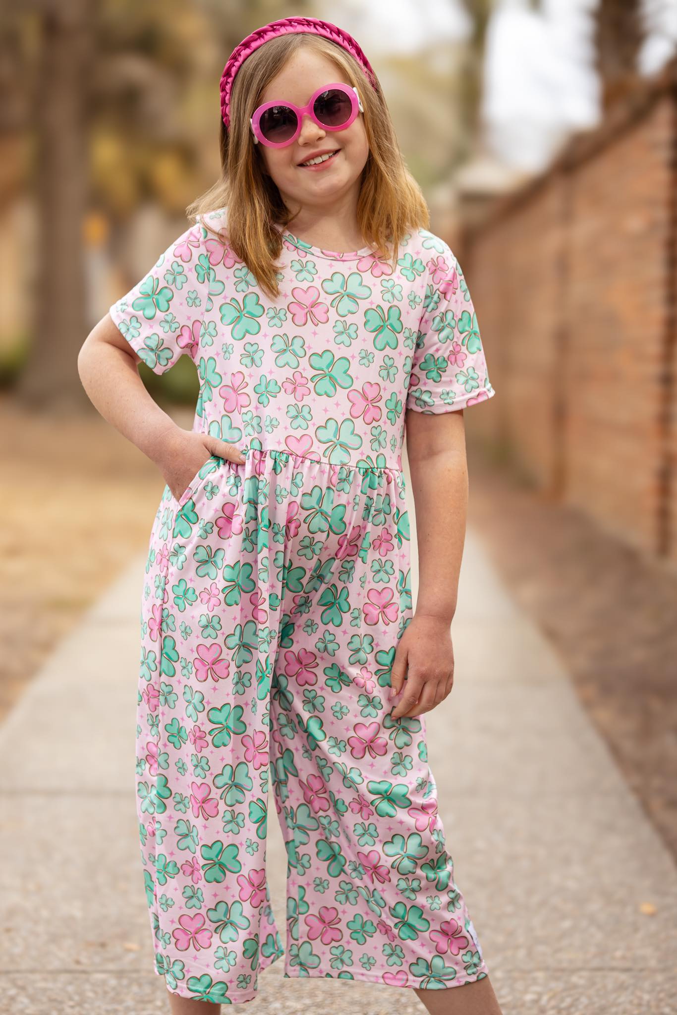 [She's a Clover] Tea Length Romper