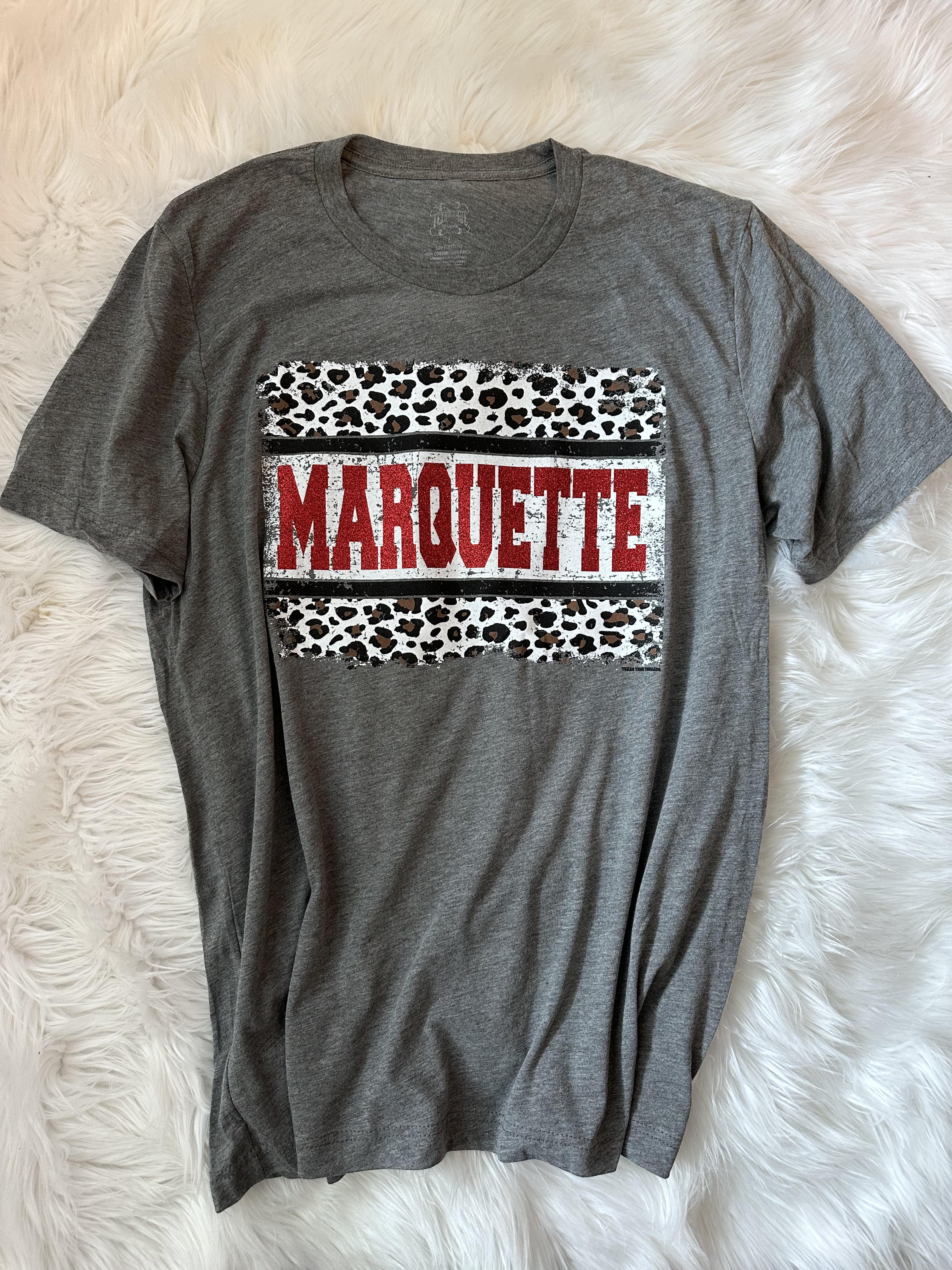 [Marquette Leopard Striped] Glitter Tee Shirt