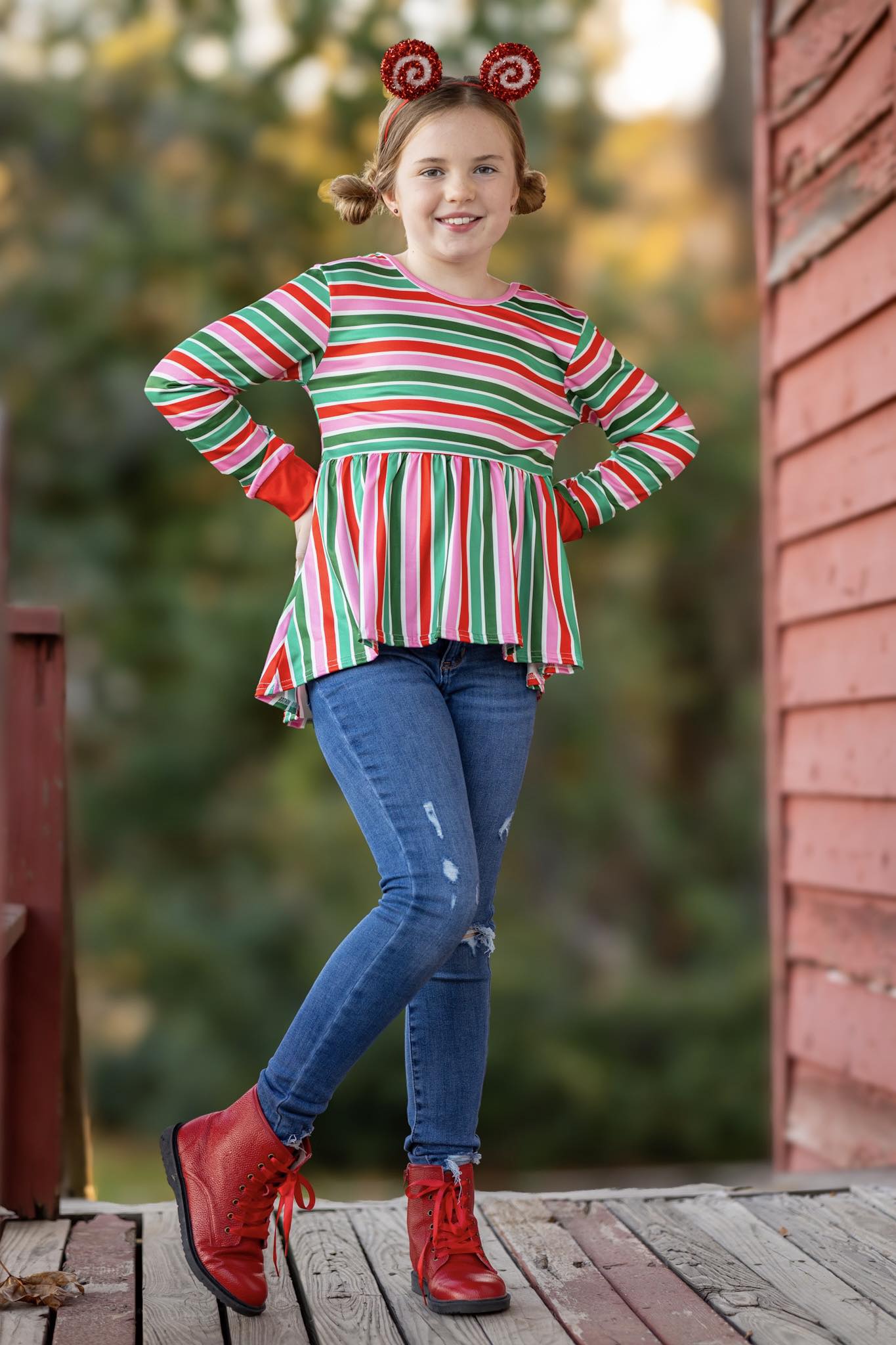 [Candy Cane Stripes] Peplum