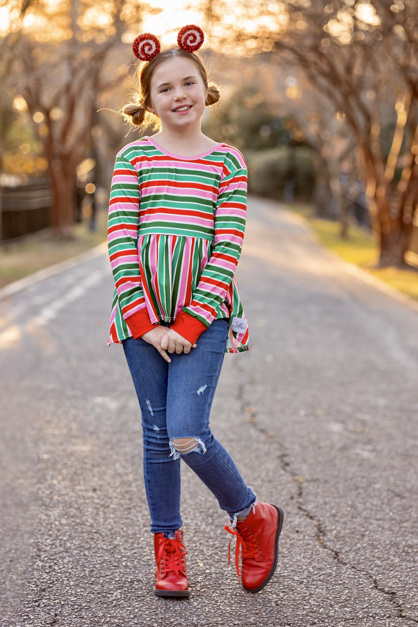 [Candy Cane Stripes] Peplum