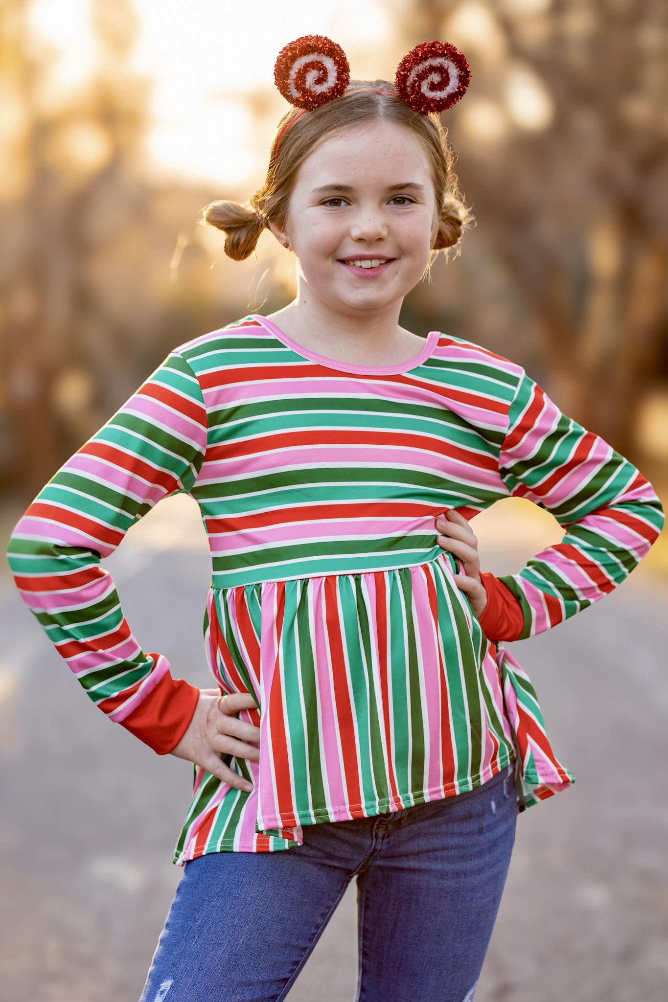 [Candy Cane Stripes] Peplum